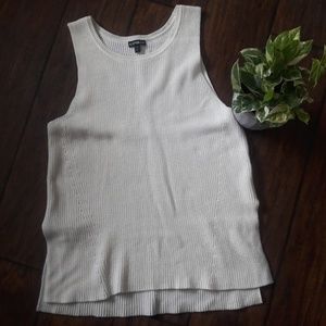 Large Express White Sweater Tank